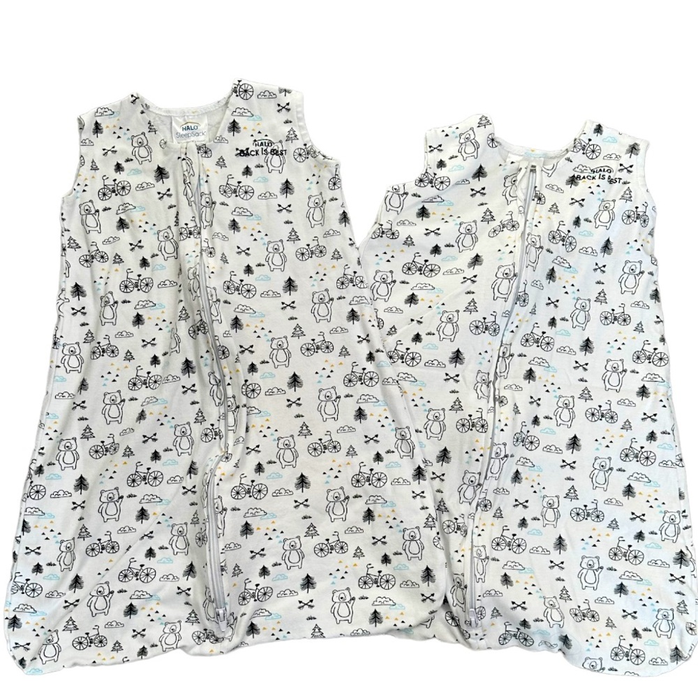 HALO Sleepsack, Wearable Blanket, 100% Cotton, Small (0-6M), Pack of 2